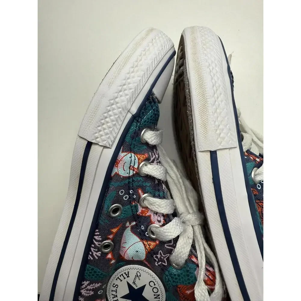 Converse Chuck Taylor All Star‎ Shoes Youth Size 12 High Top Mermaid Print Navy